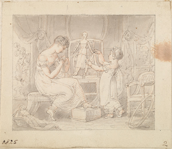 Illustration for The New Doll Sewing Clothes for the Doll 1825