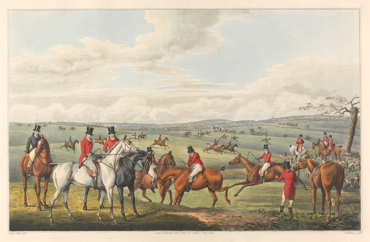 Fox Hunting Leicestershire  The Meeting 1827