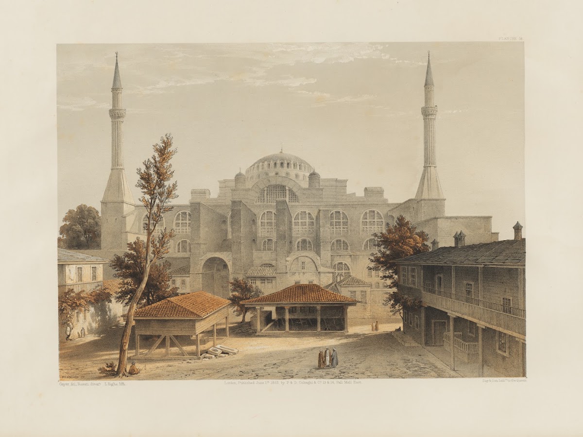 Aya Sofia Constantinople as recently restored by order of H M the sultan Abdul M