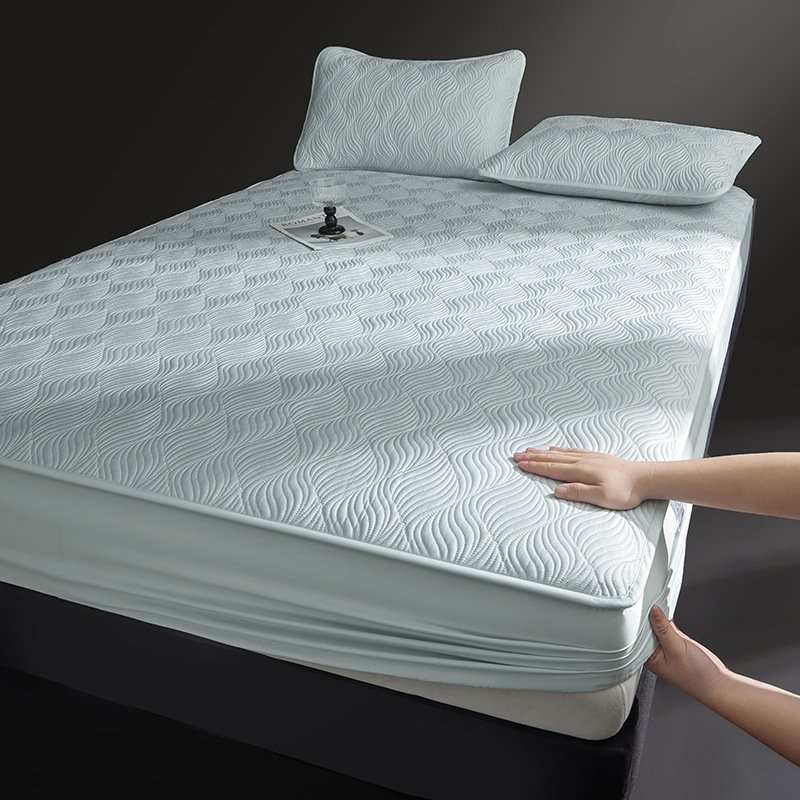 Cotton fitted sheet with elastic