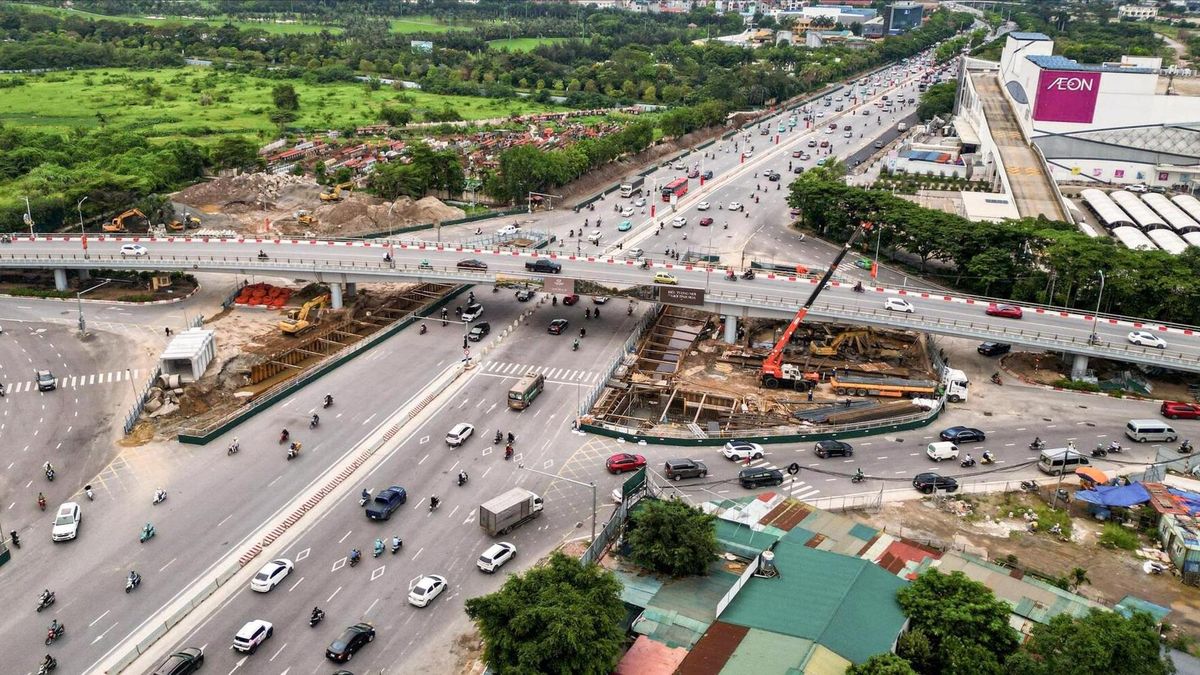 Hà Nội đẩy nhanh tiến độ hầm chui nút giao Cổ Linh - Đài Phát thanh và truyền hình Hà Nội