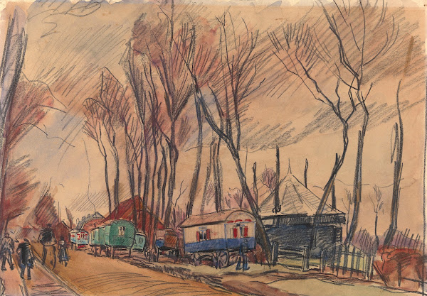 Road in the Rain  Amersfoort 1914