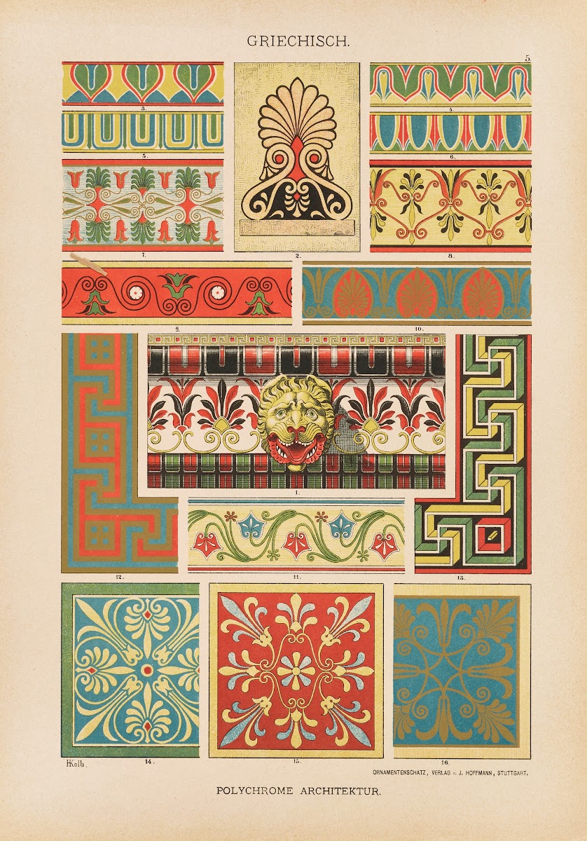 Griechisch  Polychrome Architektur 1887