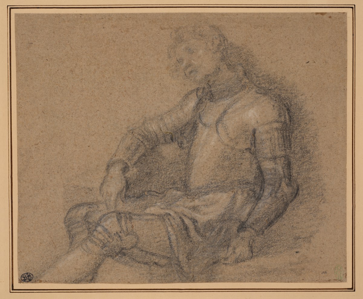Seated Soldier In Armor Ca162025