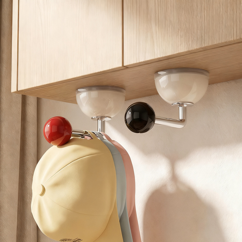 Suction cup hook for door and wall