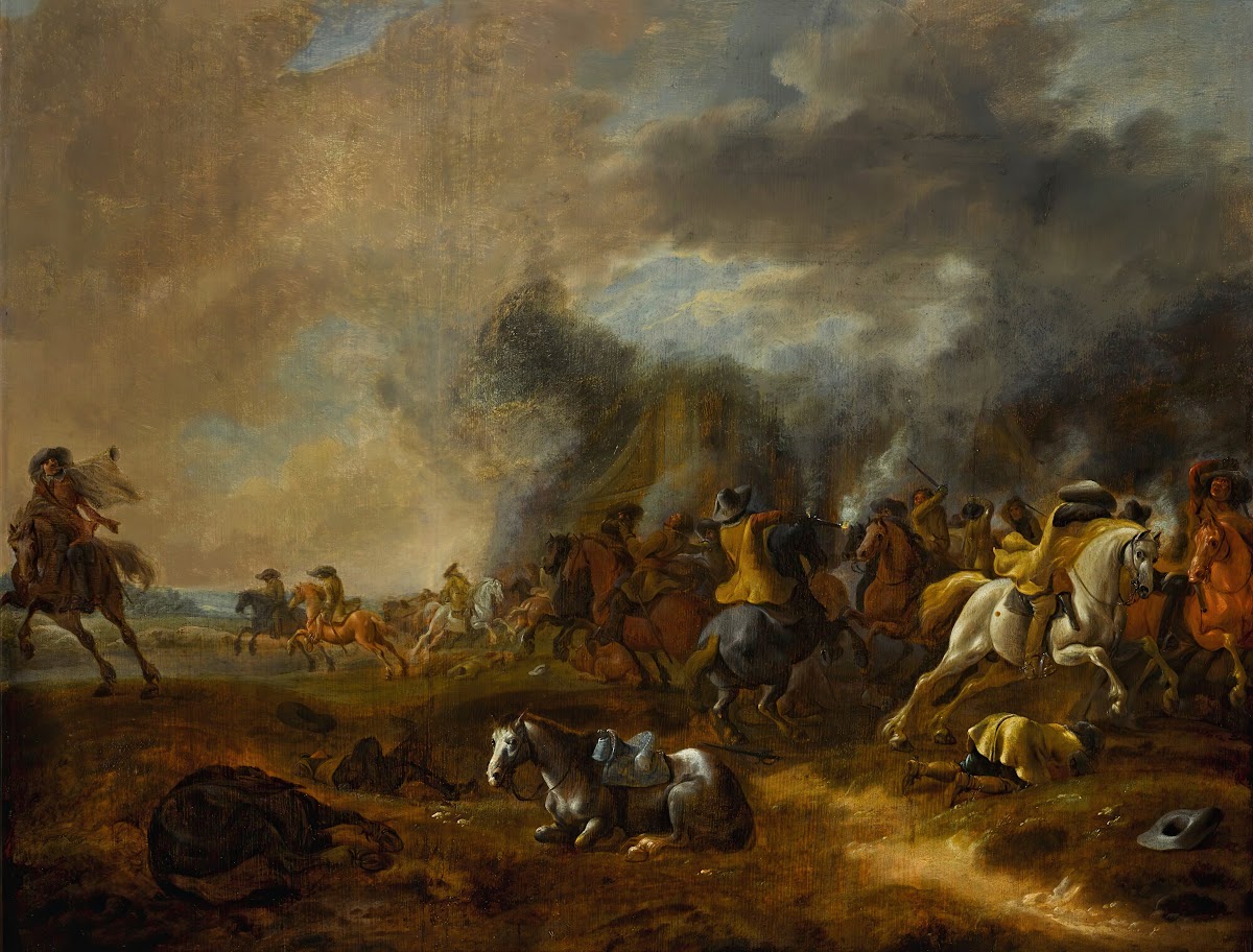 A cavalry skirmish