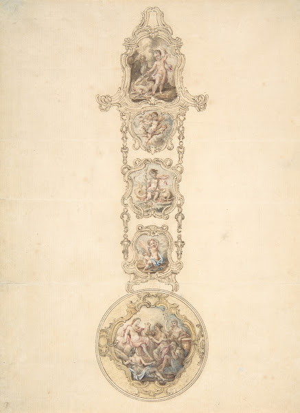 Design For An Enameled Watchcase And ChâTelaine With Mythological Figures Ca 176