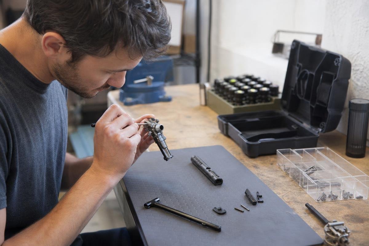 AR-15 extractor inspection setup for rifle owners