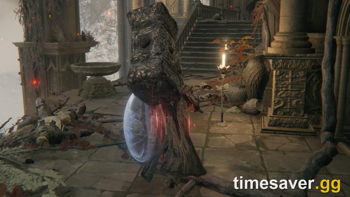 Elden Ring Tarnished using a shield in active combat