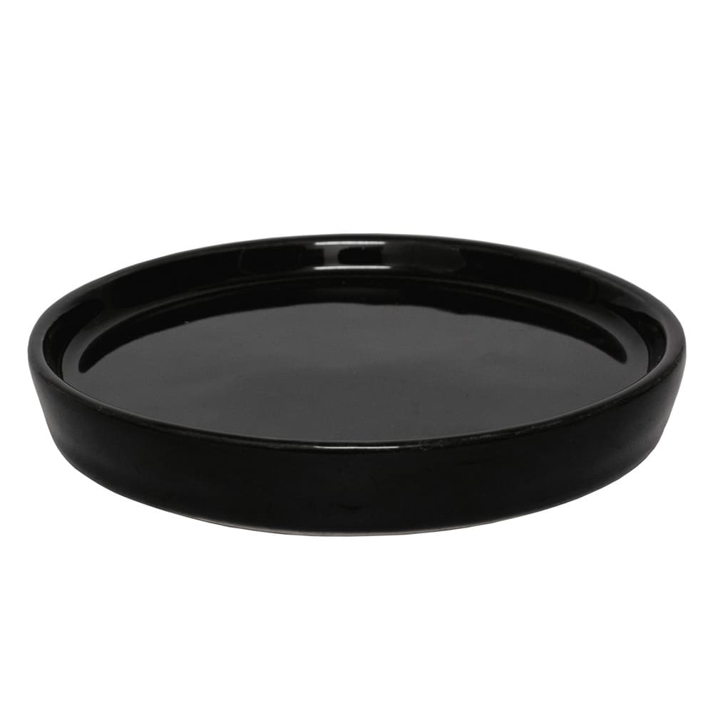 Plato de cerámica para maceta mediano Casa Mejicú™ color negro