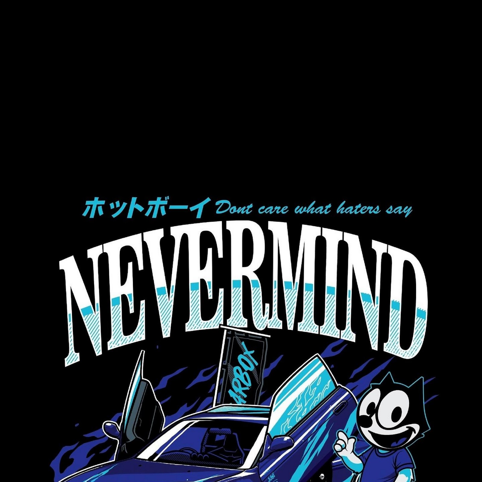 Download Nevermind Stance Car Felix Art 2K iPhone