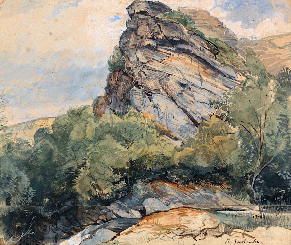 St Goarhausen on the Rhine between Koblenz and Mainz 1827