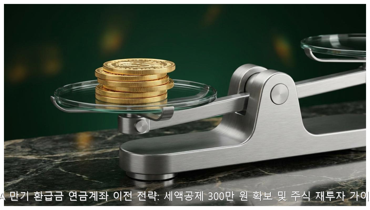 ISA 만기 환급금 연금계좌 이전 전략: 세액공제 300만 원 확보 및 주식 재투자 가이드 핵심 안내 및 분석 인포그래픽 (3)