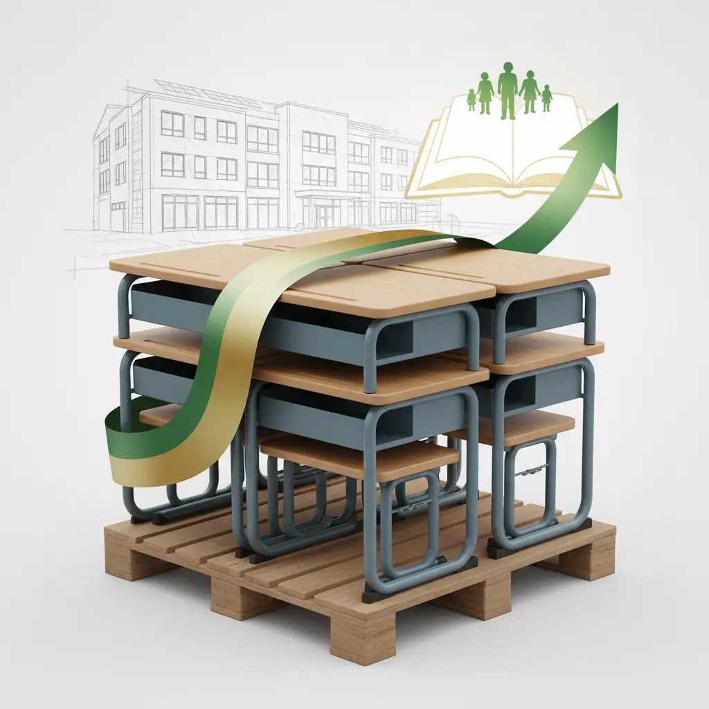 Paket hemat bangku sekolah untuk yayasan pendidikan baru