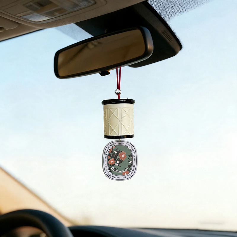 Retro Car Air Freshener for Rearview Mirror, Cylinder Design