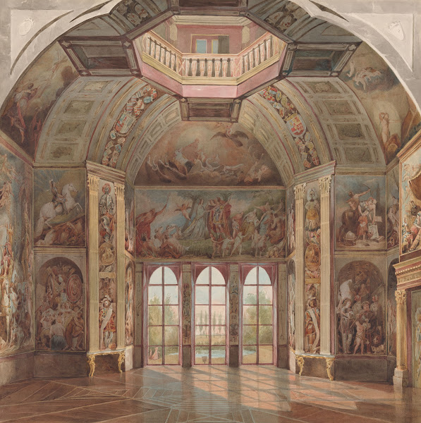 South Wall of the Oranjezaal Huis Ten Bosch The Hague ca 1860