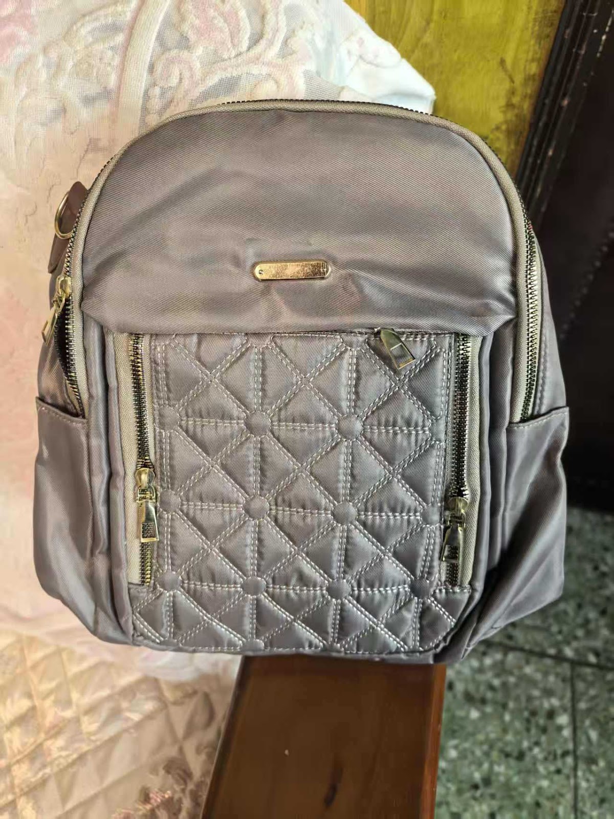 Oxford Fabric Backpack, Women's, Back Support