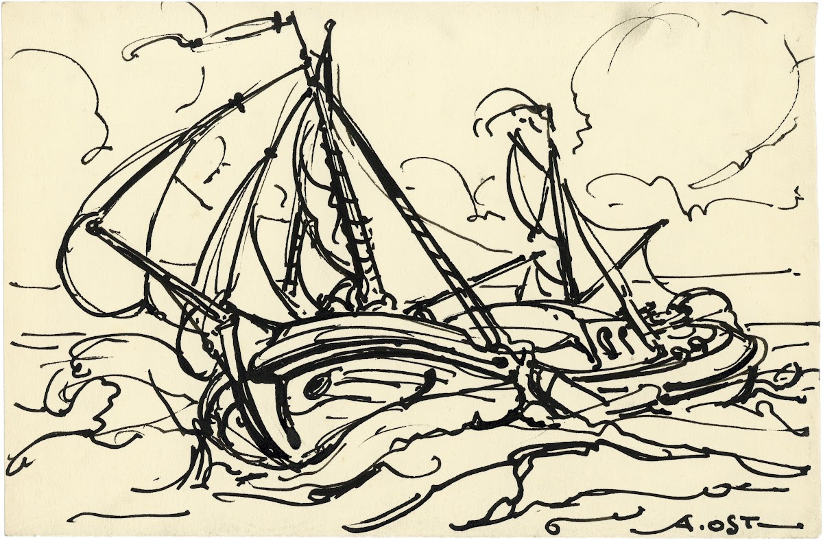 Schip op zee