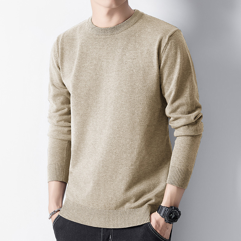 Men's sweater with roll neck, lined