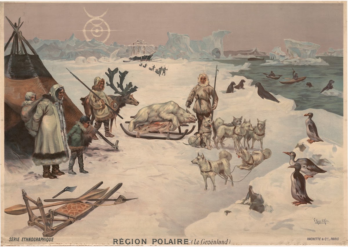 Polar region Greenland 1905