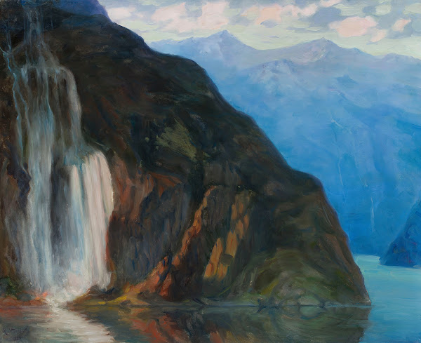 Landscape with a waterfall 1928