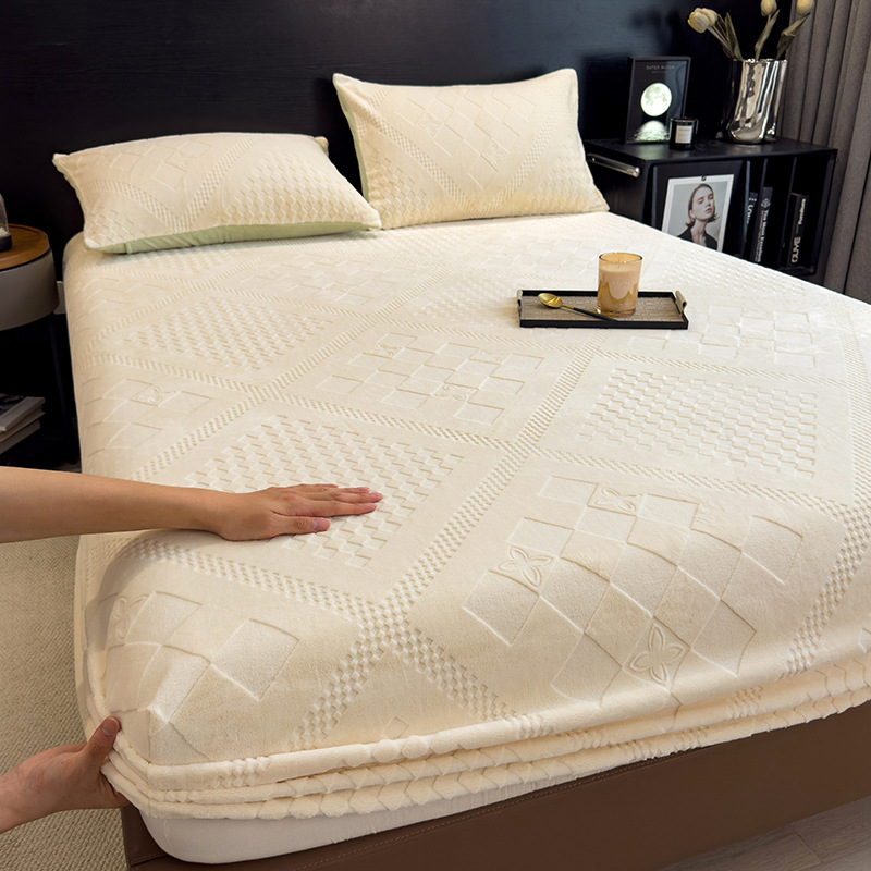 Fitted sheet made of milk fiber, single, autumn/winter