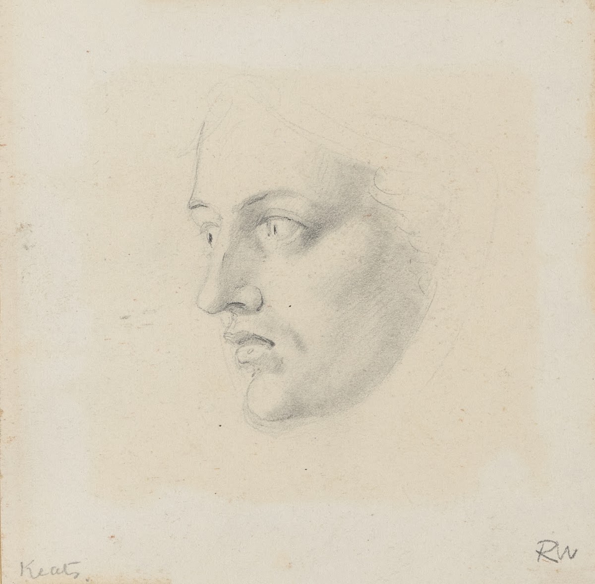 John Keats in profile