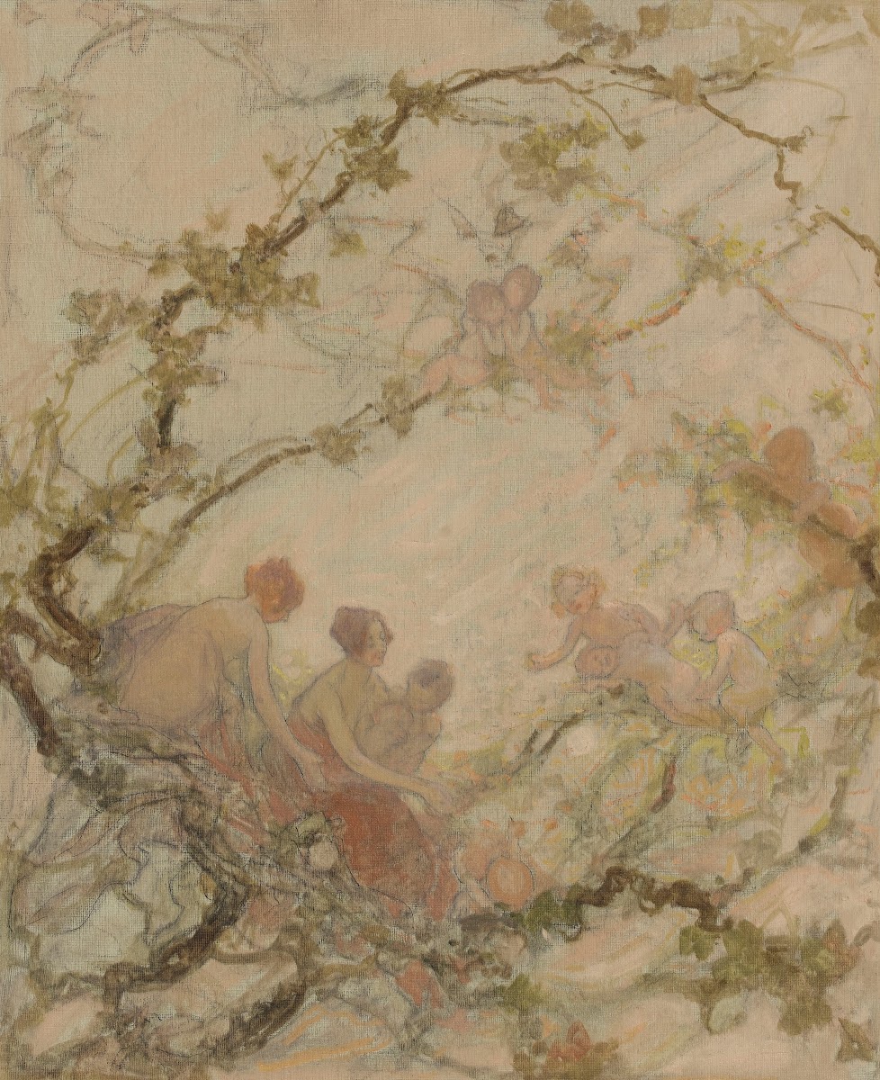 Femmes et enfants dans les branchages 1929