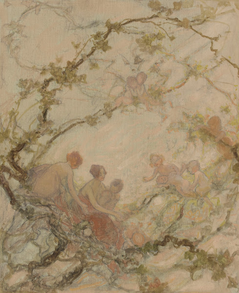 Femmes et enfants dans les branchages 1929