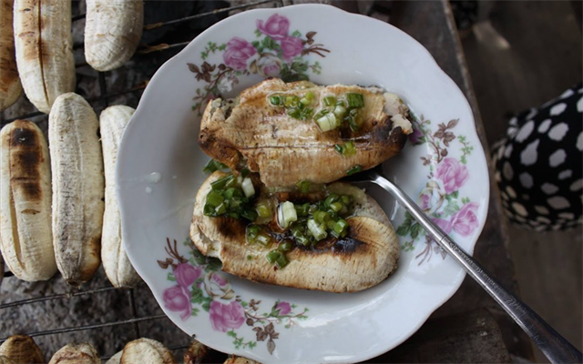 Chuối Nướng Mỡ Hành