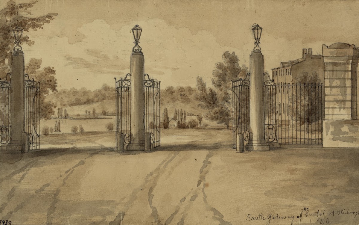 South gateway of the Capitol at Washington DC 1839