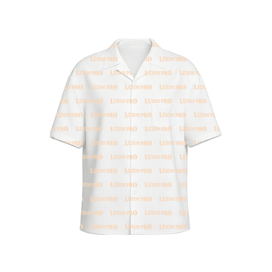 AOP MEG Cuban Collar Shirt with Pocket (Slub Linen Fabric)