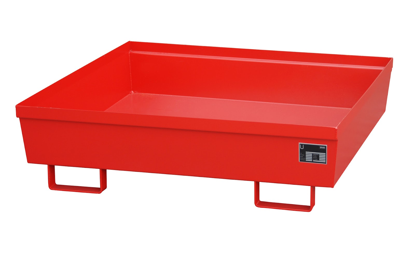 Opvangbak AO-4/A, gelakt, Vuurrood