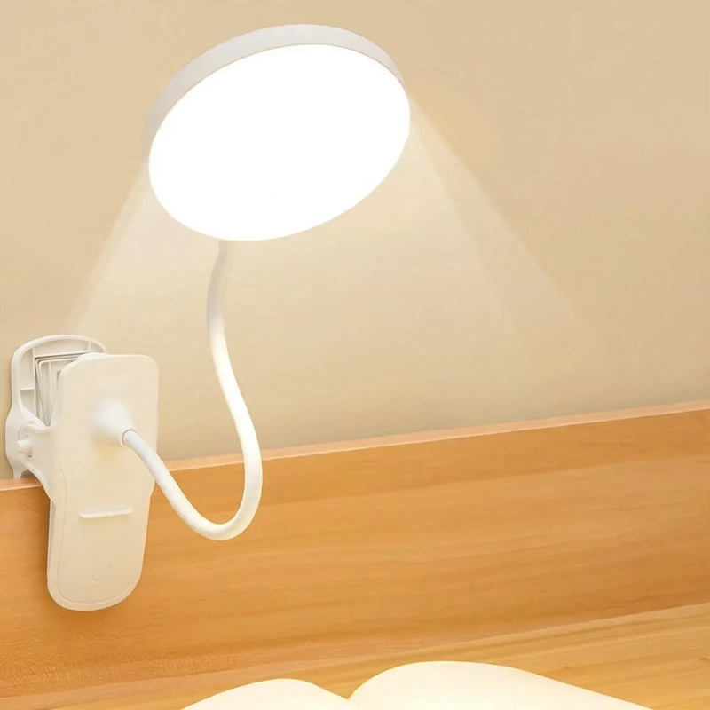 LED-Klemmlampe für Schreibtisch und Bett