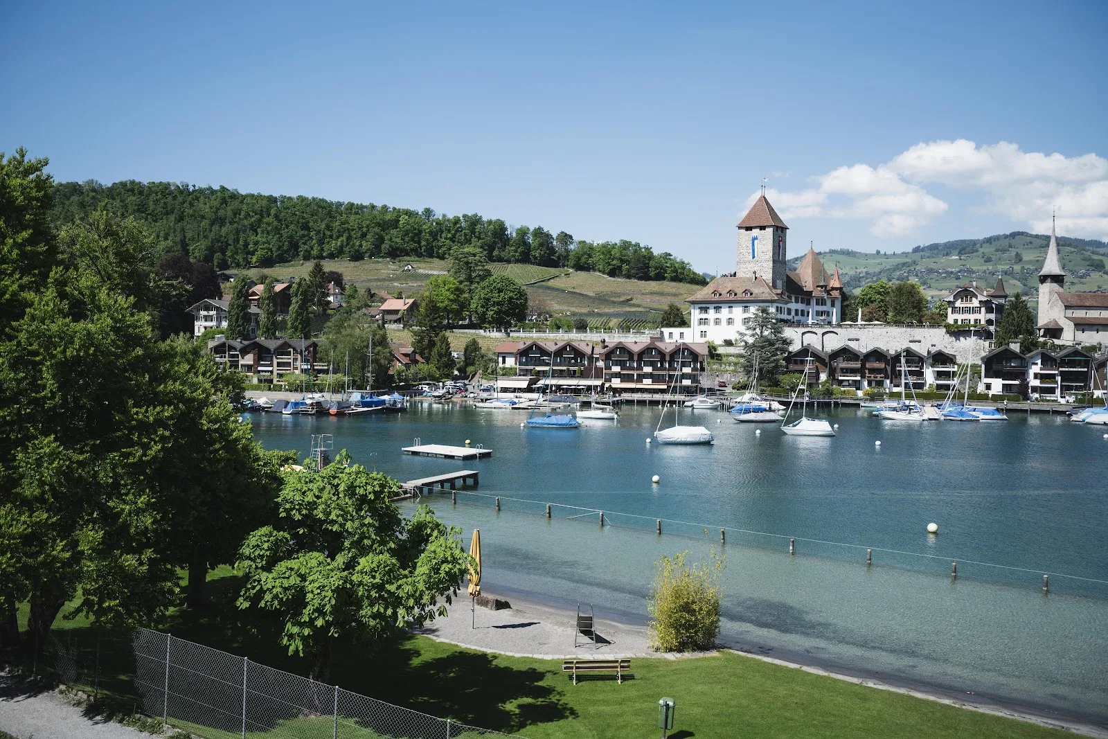 Spiez Castle On Lake Thun - Landscape Photography 5K Wallpaper (6048x4032)