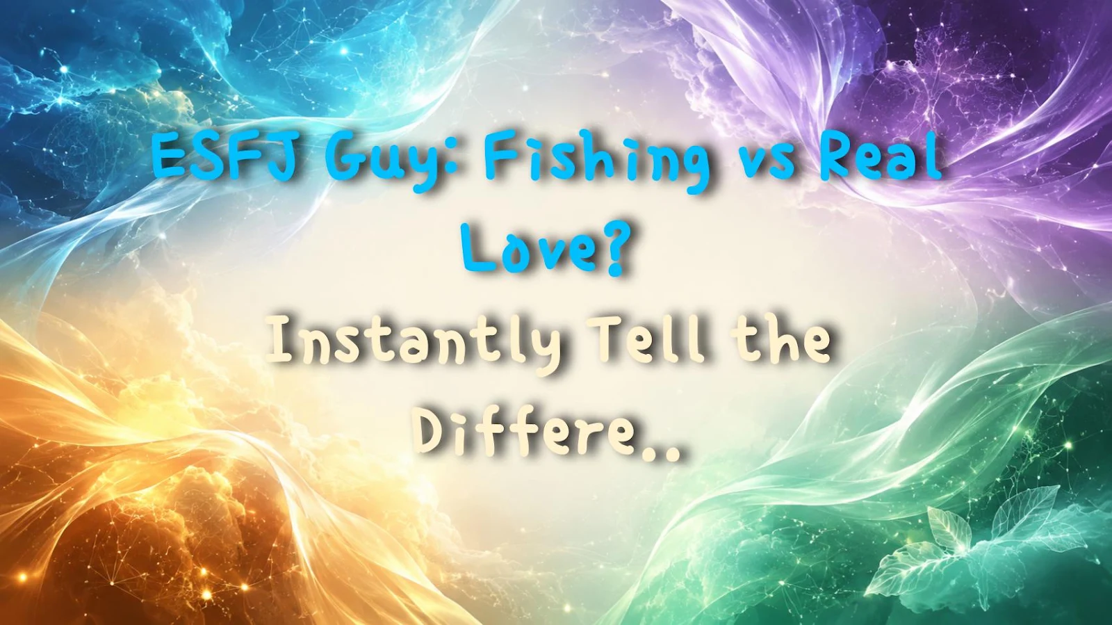 ESFJ Guy: Fishing vs Real Love? Instantly Tell the Difference in 1 Second