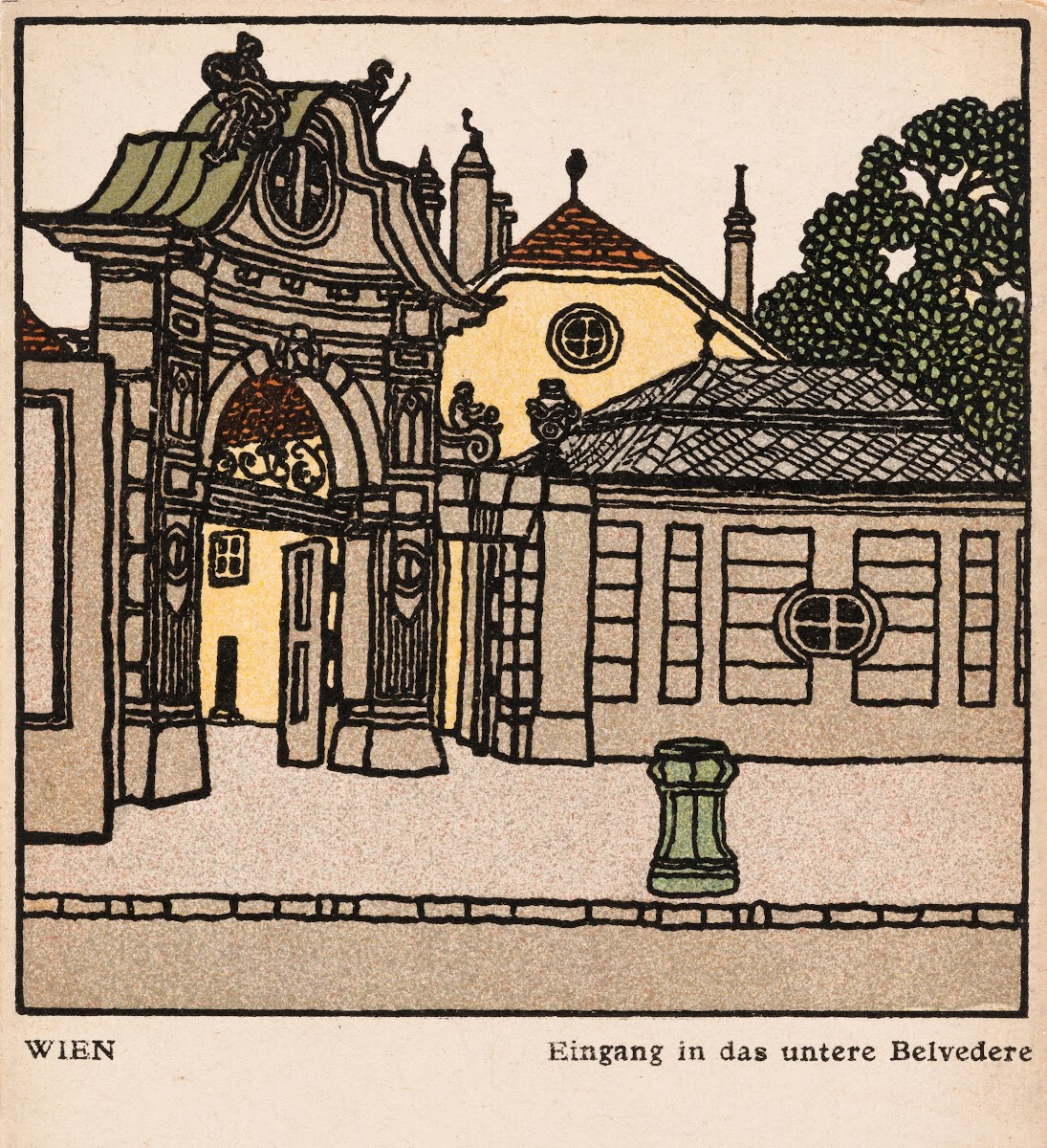 Nr 299 Wien Eingang in das Untere Belvedere 1910