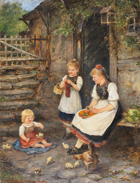 Drei Mädchen in Schwälmer Tracht Ca 1870 1890