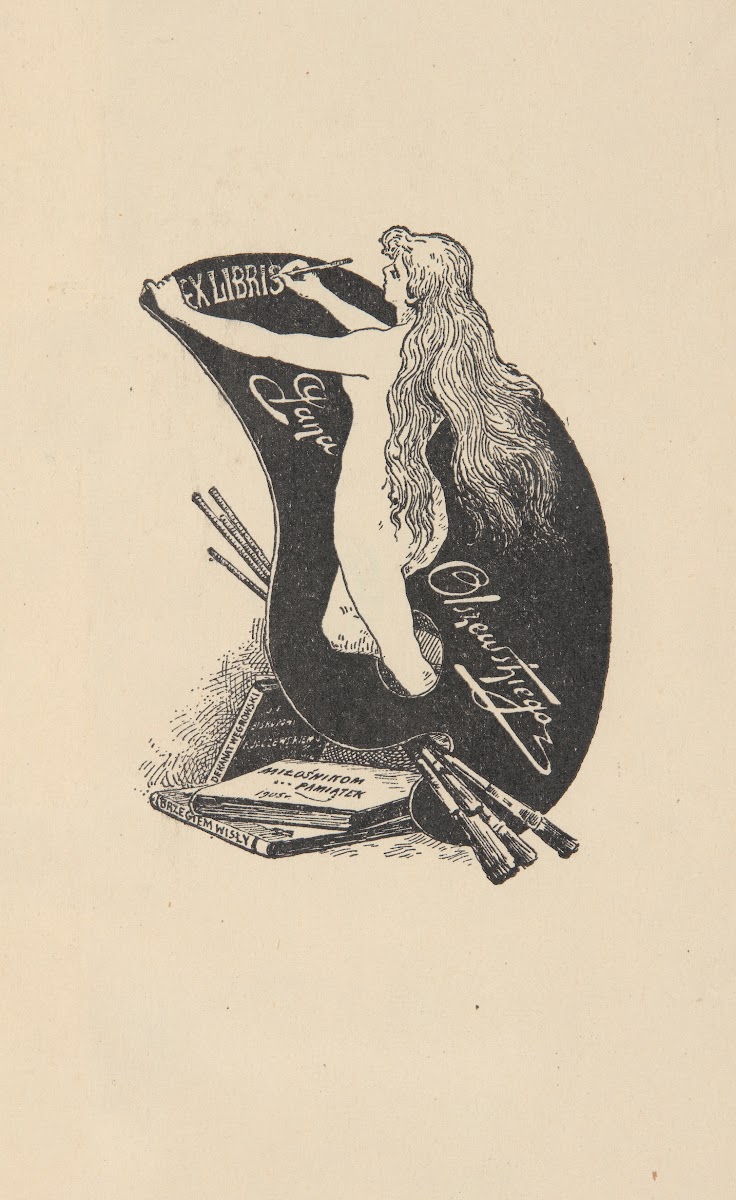Ekslibris  Autoekslibris Jana Olszewskiego 1905