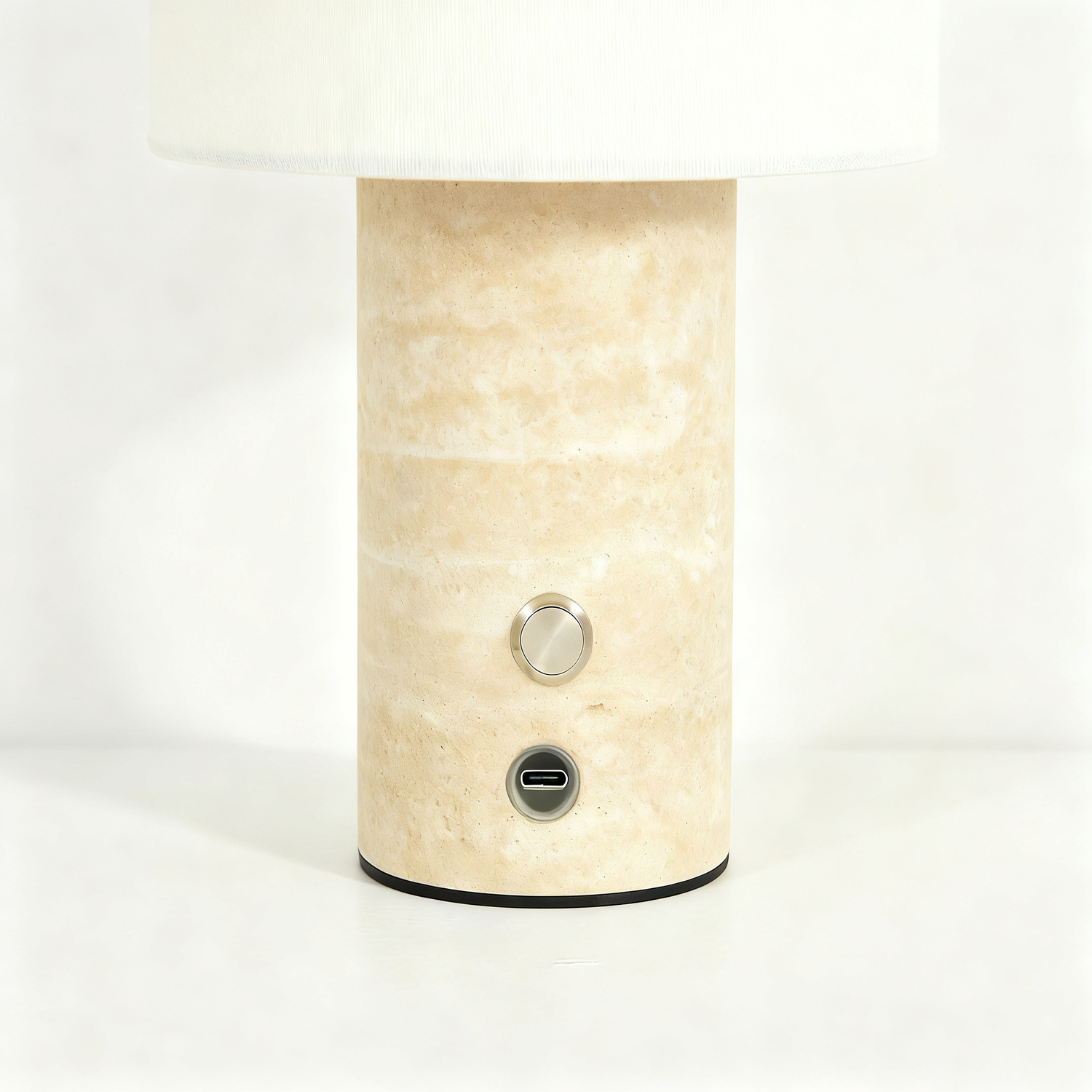 Marmor-Tischlampe mit Touchschalter