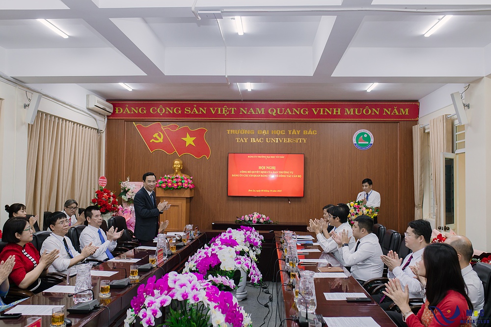 Đảng uỷ Trường Đại học Tây Bắc tổ chức Hội nghị công bố Quyết định của Ban thường vụ Đảng ủy các cơ quan Đảng tỉnh về công tác cán bộ