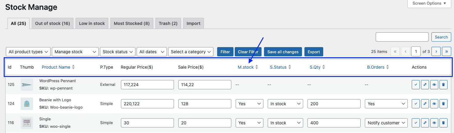 Woo Stock Manage & Report