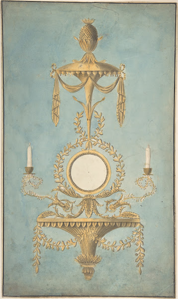 Design for a Sconce with a Mirror late 18thearly 19th century
