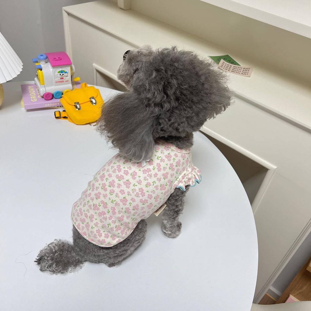 Lightweight Floral Tank Top for Small Dogs and Cats