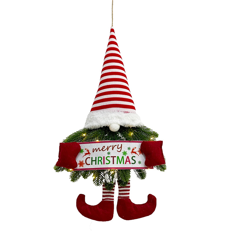 Christmas wreath with Santa Claus motif