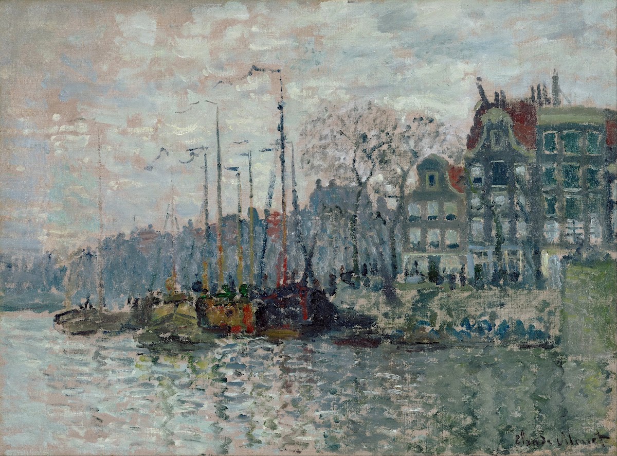 View of the Prins Hendrikkade and the Kromme Waal in Amsterdam 1874