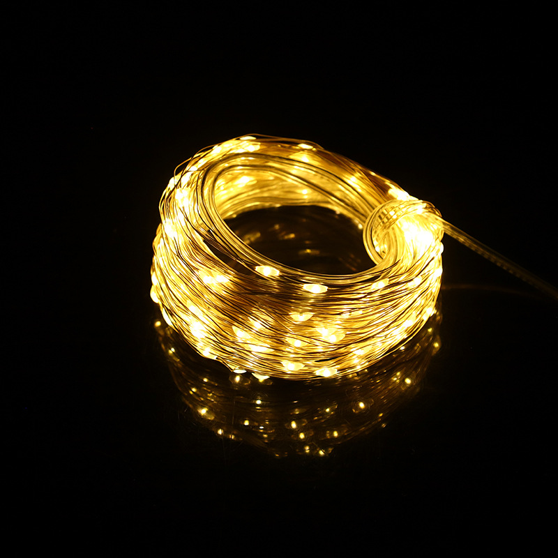 Solar Copper Wire Light String with Remote