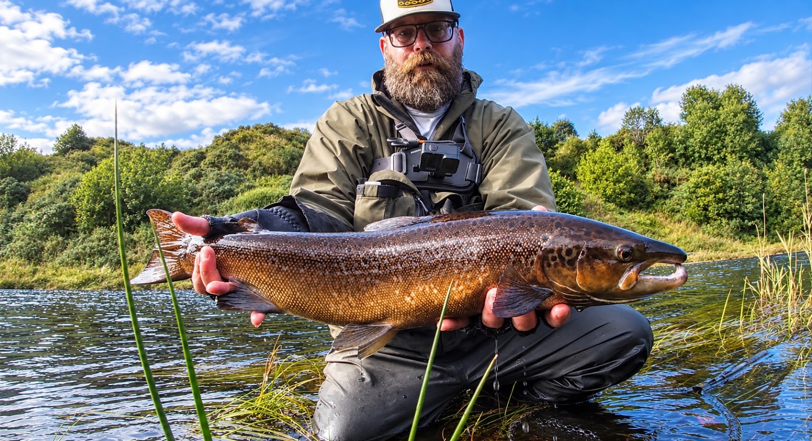 Ross Middleyard with a Salmon from the River Thurso
