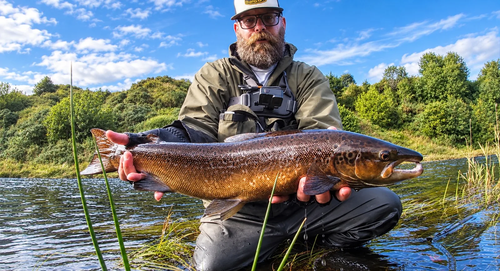 Ross Middleyard with a Salmon from the River Thurso