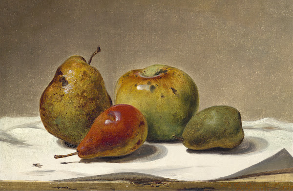 Three Pears and an Apple 1857